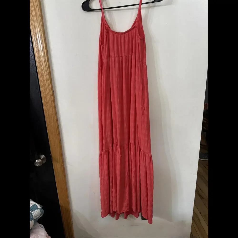 Old Navy Spaghetti Strap Maxi Sundress Pockets Adjustable Straps Sz S Co… - Picture 8 of 8